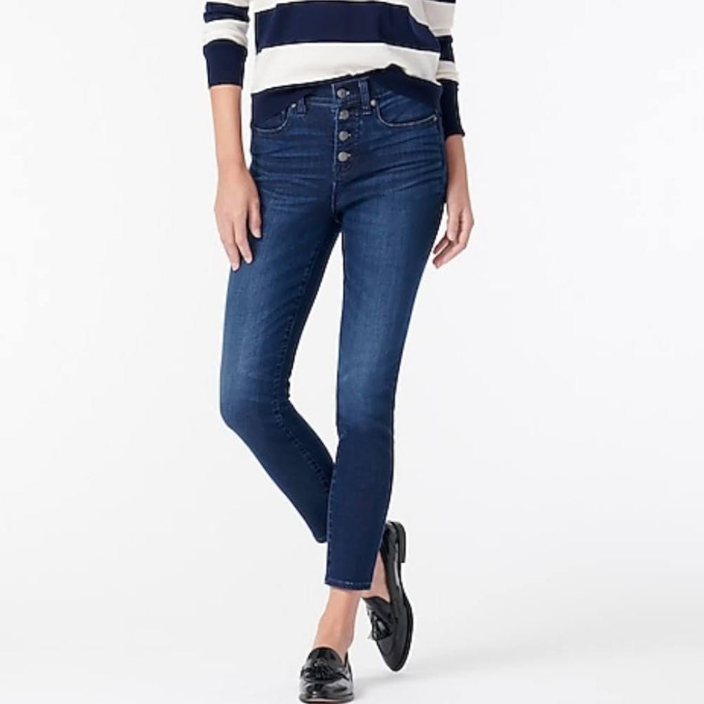 J. Crew Toothpicks Dark Blue Sandstone Jeans